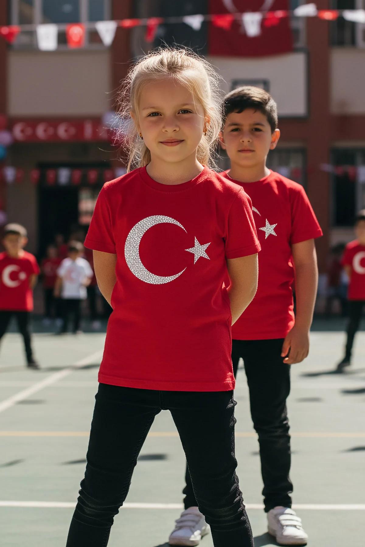 MERVE yazılı reflektör baskılı siyah tişört model üzerinde tam boy görünüm