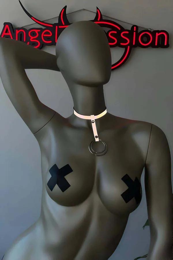 Reflektörlü O-Halkalı İnce Choker Tasarımlı Boyunluk