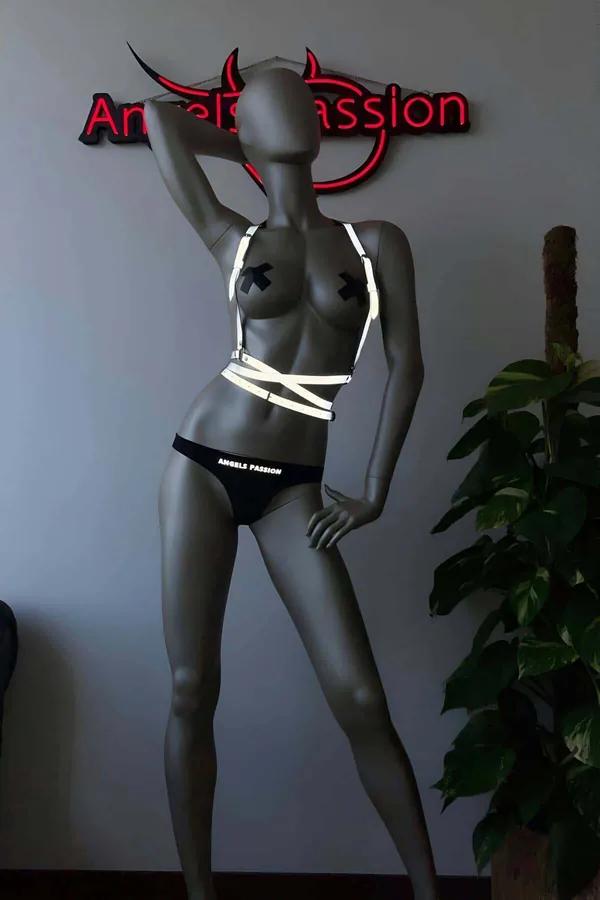 Reflektörlü Harness Bralet Çapraz Bant Detaylı Ayarlanabilir