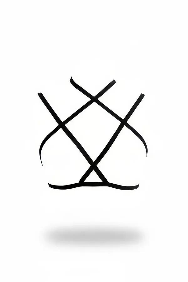 Çapraz Geometrik Göğüs Harness Siyah