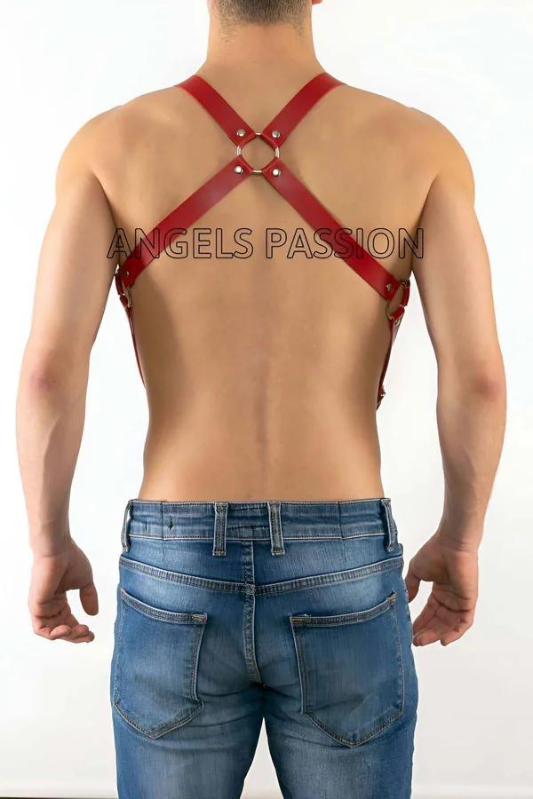 Erkek Fantazi Giyim, Deri Erkek Harness - APFTM4