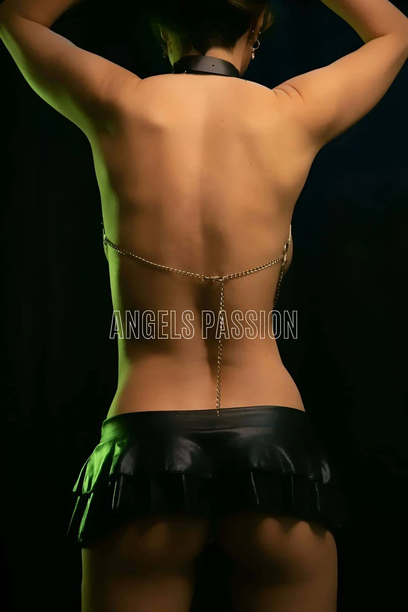 Gold Chain Chest Harness Close