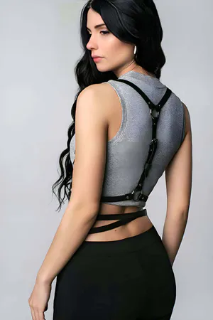 Body Üzeri Sexy Deri Harness - APFT198