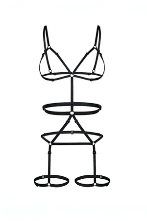 Vücudu Saran Seksi Jartiyer Harness - APFT36