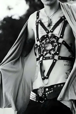Seksi Erkek Deri Aksesuar Club Giysileri