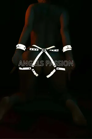 Beyaz Reflektörlü Popo Üzeri Kelepçeli Harness - APFT270