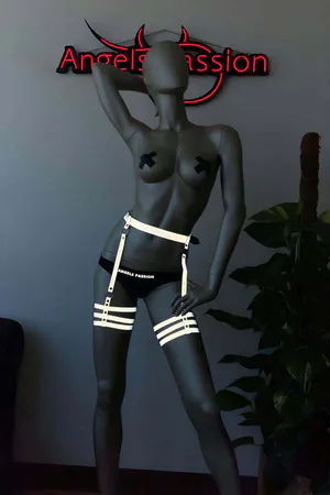 Karanlıkta Işıkla Parlayan Özel Bacak Harness Beyaz Reflektörlü - APFT358