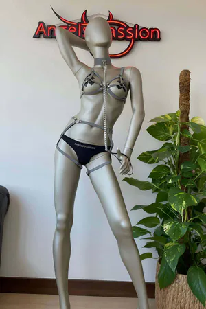 Beyaz Reflektörlü Tasmalı Seksi Harness Takım - APFT311