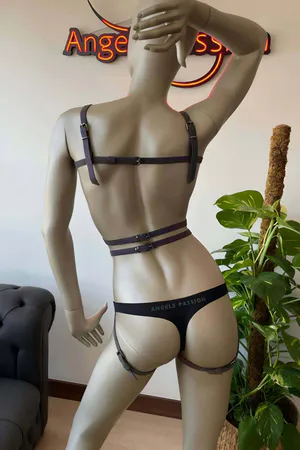 Direk Dans Kıyafetleri - Şık Reflektörlü Body Harness