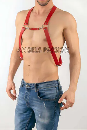 Deri Erkek Harness Pantolon Aksesuar, Göğüs Erkek Harness - APFTM27
