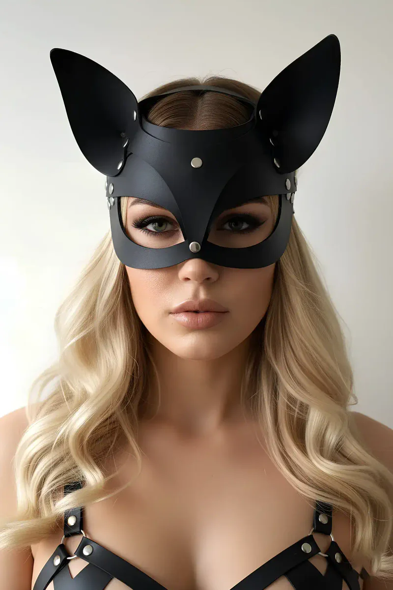 Cat Eye Mask Front Close-Up Adjustable Headband