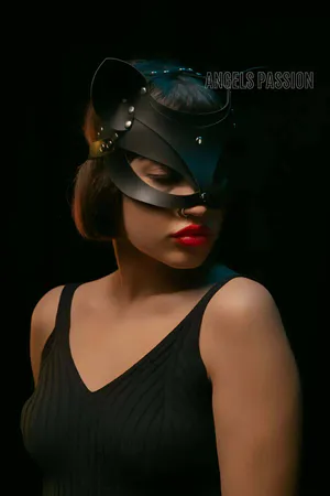 Deri Kedi Maskesi - Deri Maske - Seksi Maske - APFT558