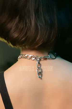 Zincirli Deri Choker, Zincir Detaylı Seksi Choker - APFT590