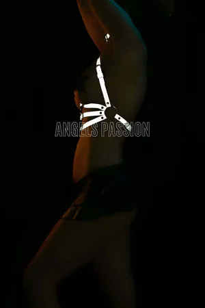 Tasma Detaylı Şık Karanlıkta Yansıyan Göğüs Üzeri Harness - APFT27