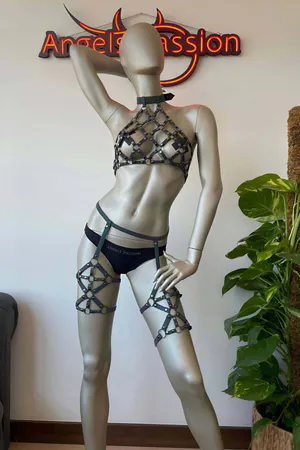 Rainbow Reflektörlü Seksi Jartiyer İç Giyim Takım - APFT460