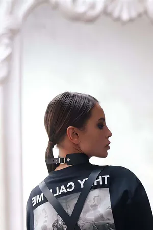 İpli Bağlamalı Şık Deri Choker Tasma - APFT675