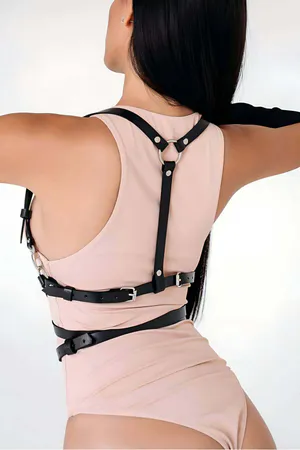 Belden Dolanan Şık Deri Harness - APFT751