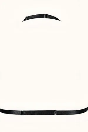 Zincirli Lastik Seksi Göğüs Harness - APFT805