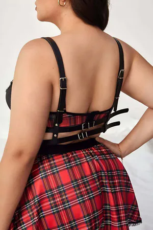 Zincir Detaylı Deri Göğüs Harness - APFT808