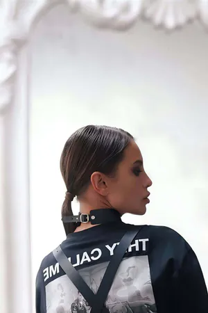 İpli Bağlamalı Şık Deri Tasma - APFT677