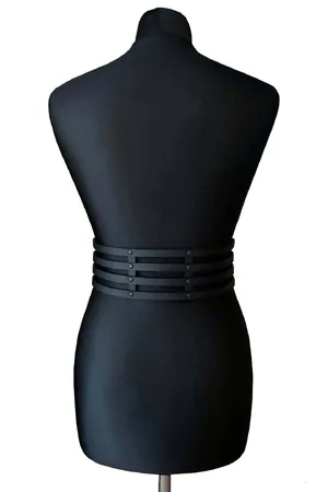 Deri Bayan Deri Dört Sırakı Bel Kemer - APFT910