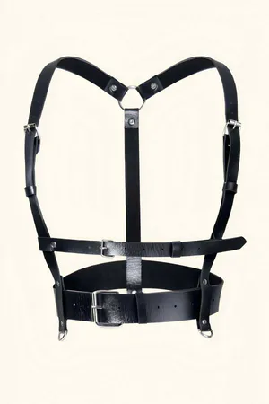 Deri Göğüs Harness Ve Choker-Tasma Takım - APFT959