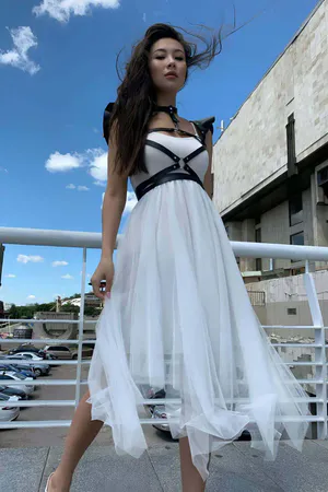 Şık Deri Seksi Göğüs Deri Harness - APFT996