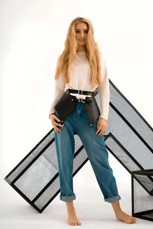 Günlük Kullanıma Seksi Deri Etek Harness - APFT1119