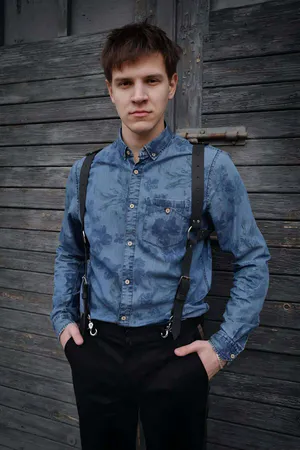 Erkek Deri Seksi Harness - APFTM134