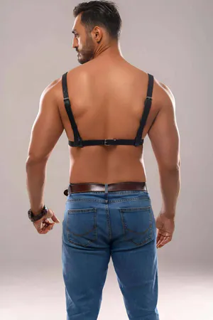Erkek Deri Fantazi Harness - APFTM141