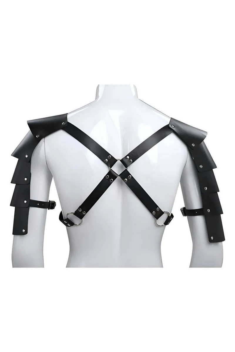 Cosplay black faux leather