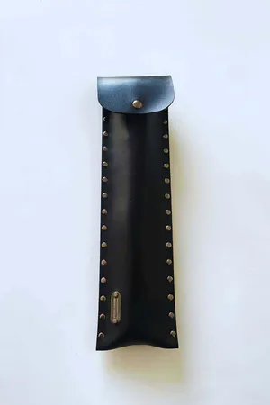 Deri Çantalı Siyah Kırbaç, Şık Deri Kırbaç, Sexy Aksesuar - APFT1287