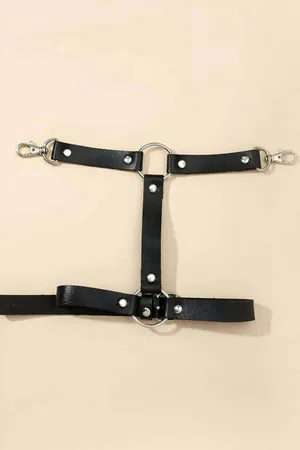 Tek Bacak Deri Jartiyer Harness - APFT962