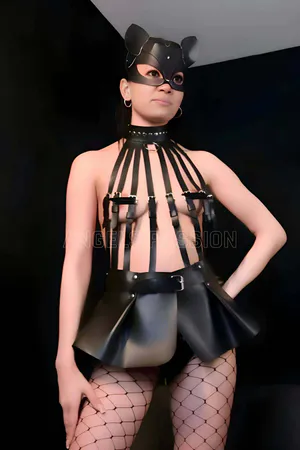 Büstiyer ve Choker Görünümlü Şık Etek Harness - APFT998