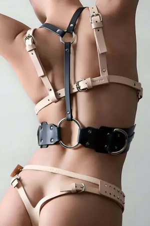 Omuzdan Askılı Deri Bel Harness, Askılı Bel Kemeri - APFT1148