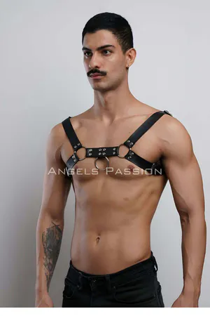 Erkek Göğüs Harness, Fantazi Giyim Deri Harness - APFTM7