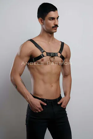 Erkek Göğüs Harness, Fantazi Giyim Deri Harness - APFTM7