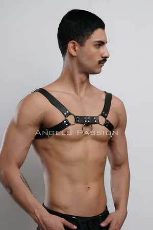 Erkek Göğüs Harness, Fantazi Giyim Deri Harness - APFTM7
