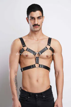 Erkek Deri Göğüs Harness, Erkek Parti Akseuar, Partywear - APFTM78
