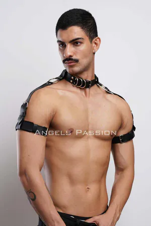 Kol - Boyun - ve Omuz Detaylı Şık Erkek Harness, Erkek Partywear - APFTM90
