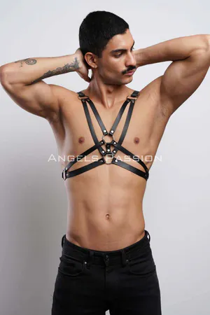 Erkek Göğüs Harness, Erkek T-Shirt Üzeri Aksesuar - APFTM104