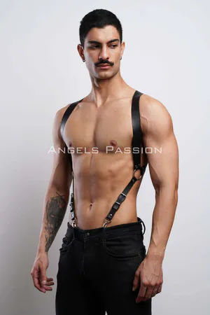 Erkek Göğüs Harness, Erkek Pantolon Kemer, Deri Erkek Kemer - APFTM146