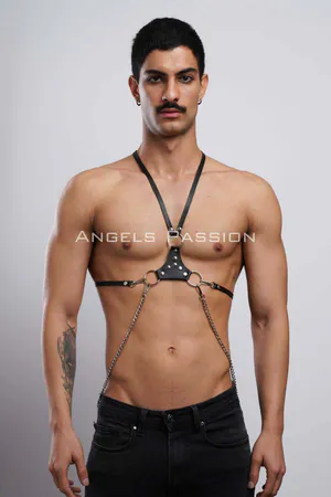 Erkek Omuz Harness - Seksi Erkek Deri Harness - Erkek Harness İç Giyim - APFTM28