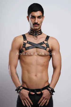 Erkek Fantazi Giyim, Erkek Partywear, Tecnowear, Erkek Göğüs Harness- APFTM55