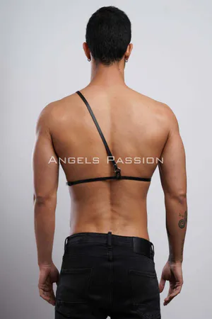 Omuz Detaylı Erkek Deri Göğüs Harness, Gömlek Kemeri - APFTM110