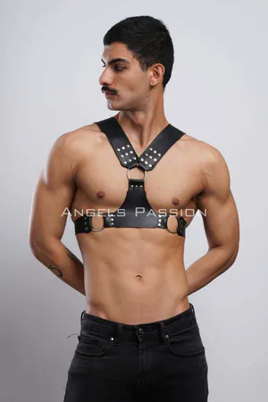Erkek Harness, Göğüs Harness, Deri Harness, Clubwear, Partyear - APFTM120