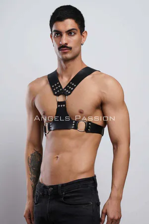 Erkek Harness, Göğüs Harness, Deri Harness, Clubwear, Partyear - APFTM120