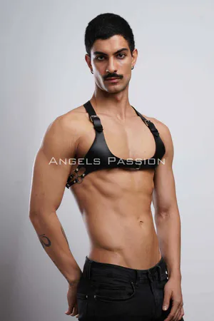 Deri Erkek Göğüs Harness, Erkek Göğüs Harness, Erkek Göğüs Kemer - APFTM144