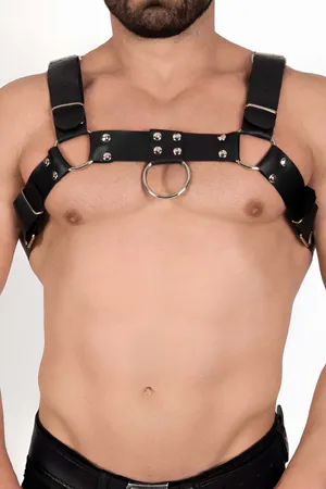 Erkek Göğüs Harness, Deri Erkek Fantazi Giyim, Erkek Clubwear - APFTM214