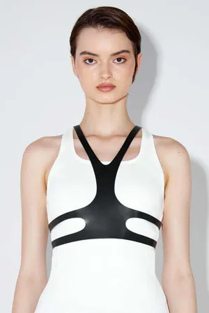 Seksi Deri Göğüs Harness - APFT1374